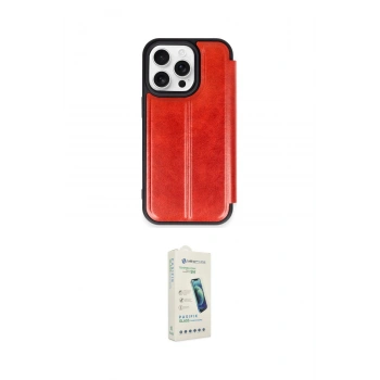 MARSİLYAN™- iPhone 14 Pro Kılıf Zirve Yansıma Serisi - Şeffaf Pasifik Cam Ekran Koruyucu