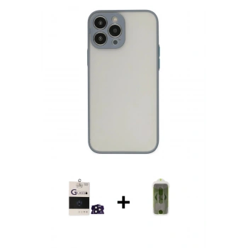 MARSİLYAN™- iPhone 14 Pro Max Kılıf Ahenk Çizgi Serisi - Siyah Joko Magic 5D Hayalet Cam + Bilvis Titan Kamera Lens - DNMR