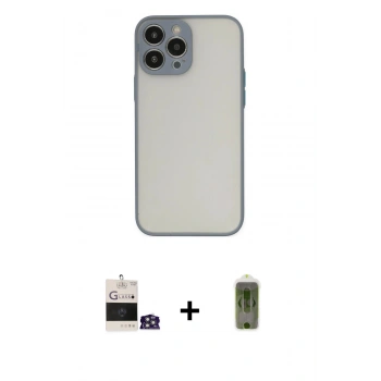 MARSİLYAN™- iPhone 14 Pro Max Kılıf Ahenk Çizgi Serisi - Siyah Joko Magic 5D Hayalet Cam + Bilvis Titan Kamera Lens - GS