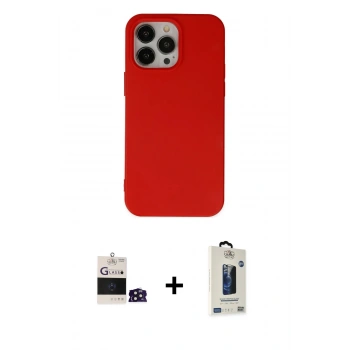 MARSİLYAN™- iPhone 14 Pro Max Kılıf Ahenk Serisi - Siyah Bilvis Hayalet Cam Ekran Koruyucu + Bilvis Titan Kamera Lens - DNMR