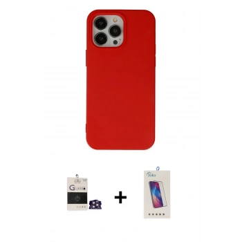 MARSİLYAN™- iPhone 14 Pro Max Kılıf Ahenk Serisi - Siyah Joko 5D Cam + Bilvis Titan Kamera Lens - GS