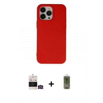 MARSİLYAN™- iPhone 14 Pro Max Kılıf Ahenk Serisi - Siyah Joko Magic 5D Hayalet Cam + Bilvis Titan Kamera Lens - GD