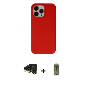 MARSİLYAN™- iPhone 14 Pro Max Kılıf Ahenk Serisi - Siyah Joko Magic 5D Hayalet Cam + Raze Metal Kamera Lens - GD