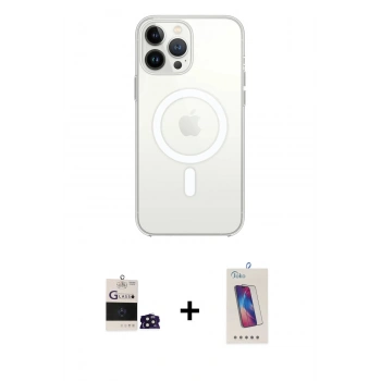 MARSİLYAN™- iPhone 14 Pro Max Kılıf Ahenk Yansıma Prime - Siyah Joko 5D Cam + Bilvis Titan Kamera Lens - DNMR