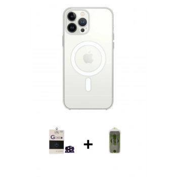MARSİLYAN™- iPhone 14 Pro Max Kılıf Ahenk Yansıma Prime - Siyah Joko Magic 5D Hayalet Cam + Bilvis Titan Kamera Lens - DNMR