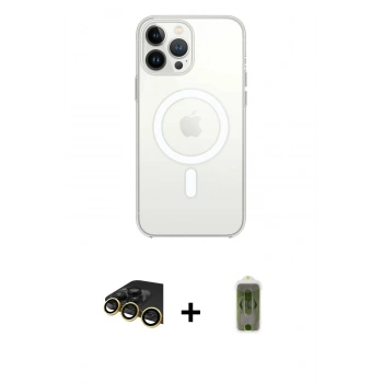 MARSİLYAN™- iPhone 14 Pro Max Kılıf Ahenk Yansıma Prime - Siyah Joko Magic 5D Hayalet Cam + Raze Metal Kamera Lens - GD