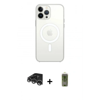MARSİLYAN™- iPhone 14 Pro Max Kılıf Ahenk Yansıma Prime - Siyah Joko Magic 5D Hayalet Cam + Raze Metal Kamera Lens - GS