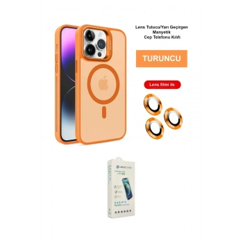 MARSİLYAN™- iPhone 14 Pro Max Kılıf Akış Form - Şeffaf Pasifik Cam Ekran Koruyucu