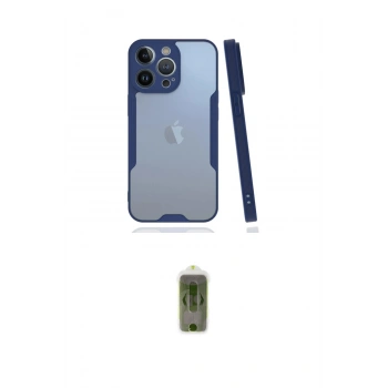 MARSİLYAN™- iPhone 14 Pro Max Kılıf Atlas Asil Serisi - Siyah Joko Magic 5D Hayalet Cam