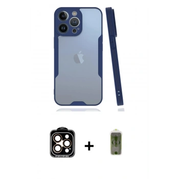 MARSİLYAN™- iPhone 14 Pro Max Kılıf Atlas Asil Serisi - Siyah Joko Magic 5D Hayalet Cam + PVD Metal Kamera Lens - TU