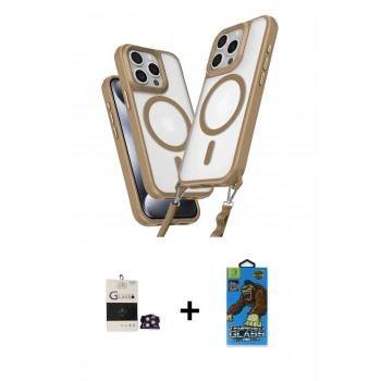 MARSİLYAN™- iPhone 14 Pro Max Kılıf Atlas Doku Koleksiyonu - Siyah 18D Cam Ekran Koruyucu + Bilvis Titan Kamera Lens - GD