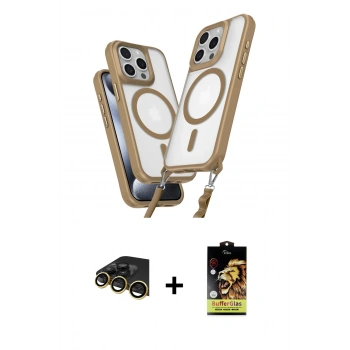 MARSİLYAN™- iPhone 14 Pro Max Kılıf Atlas Doku Koleksiyonu - Siyah Buffer Cam Ekran Koruyucu + Raze Metal Kamera Lens - GD