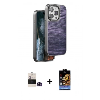 MARSİLYAN™- iPhone 14 Pro Max Kılıf Atlas Minimal Özel Seri - Siyah Buffer Hayalet Cam Ekran Koruyucu + Bilvis Titan Kamera Lens - SH