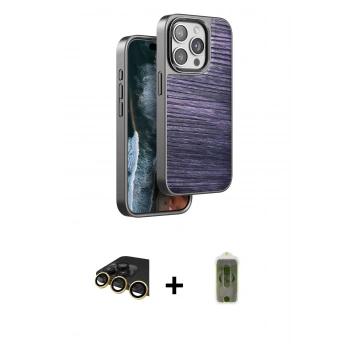 MARSİLYAN™- iPhone 14 Pro Max Kılıf Atlas Minimal Özel Seri - Siyah Joko Magic 5D Hayalet Cam + Raze Metal Kamera Lens - GD