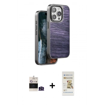 MARSİLYAN™- iPhone 14 Pro Max Kılıf Atlas Minimal Özel Seri - Siyah Mat Seramik Nano Ekran Koruyucu + Bilvis Titan Kamera Lens - DNMR