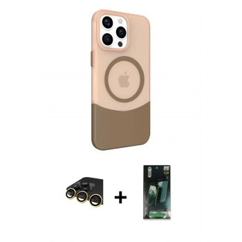 MARSİLYAN™- iPhone 14 Pro Max Kılıf Çekirdek Asil Özel Seri - Şeffaf 360 Full Body Arka Koruyucu + Raze Metal Kamera Lens - GD