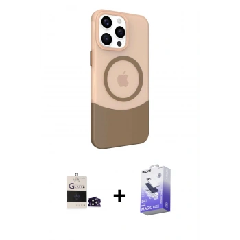MARSİLYAN™- iPhone 14 Pro Max Kılıf Çekirdek Asil Özel Seri - Siyah Bilvis 5in1 5D Magic Hayalet Cam Ekran Koruyucu + Bilvis Titan Kamera Lens - SH