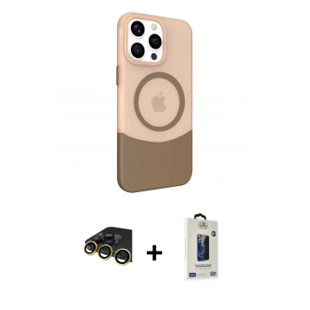 MARSİLYAN™- iPhone 14 Pro Max Kılıf Çekirdek Asil Özel Seri - Siyah Bilvis Hayalet Cam Ekran Koruyucu + Raze Metal Kamera Lens - GD
