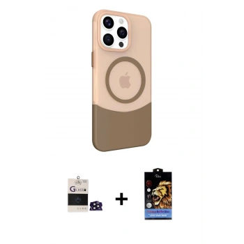 MARSİLYAN™- iPhone 14 Pro Max Kılıf Çekirdek Asil Özel Seri - Siyah Buffer Hayalet Cam Ekran Koruyucu + Bilvis Titan Kamera Lens - DNMR