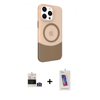 MARSİLYAN™- iPhone 14 Pro Max Kılıf Çekirdek Asil Özel Seri - Siyah Joko 5D Cam + Bilvis Titan Kamera Lens - GS
