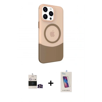 MARSİLYAN™- iPhone 14 Pro Max Kılıf Çekirdek Asil Özel Seri - Siyah Joko 5D Cam + Bilvis Titan Kamera Lens - GD