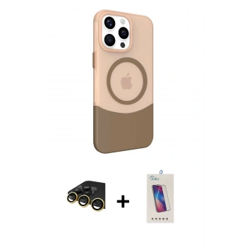 MARSİLYAN™- iPhone 14 Pro Max Kılıf Çekirdek Asil Özel Seri - Siyah Joko 5D Cam + Raze Metal Kamera Lens - GD