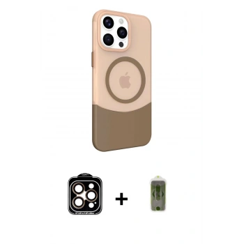 MARSİLYAN™- iPhone 14 Pro Max Kılıf Çekirdek Asil Özel Seri - Siyah Joko Magic 5D Hayalet Cam + PVD Metal Kamera Lens - TU