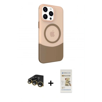 MARSİLYAN™- iPhone 14 Pro Max Kılıf Çekirdek Asil Özel Seri - Siyah Mat Seramik Nano Ekran Koruyucu + Raze Metal Kamera Lens - GD