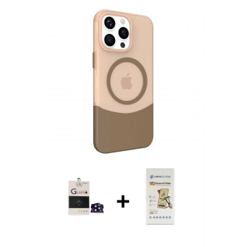 MARSİLYAN™- iPhone 14 Pro Max Kılıf Çekirdek Asil Özel Seri - Siyah Mat Seramik Nano Ekran Koruyucu + Bilvis Titan Kamera Lens - SH