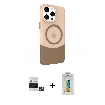 MARSİLYAN™- iPhone 14 Pro Max Kılıf Çekirdek Asil Özel Seri - Siyah Polymer Nano Ekran Koruyucu + Bilvis Titan Kamera Lens - GS