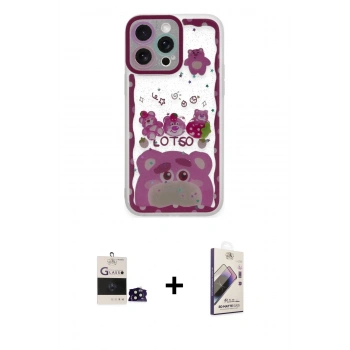 MARSİLYAN™- iPhone 14 Pro Max Kılıf Çekirdek Asil - Siyah Bilvis 3D Mat Cam Ekran Koruyucu + Bilvis Titan Kamera Lens - SH