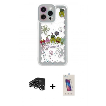 MARSİLYAN™- iPhone 14 Pro Max Kılıf Çekirdek Asil - Siyah Joko 5D Cam + Raze Metal Kamera Lens - GS