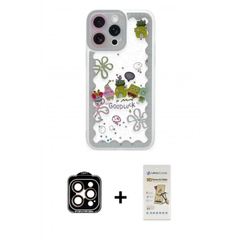 MARSİLYAN™- iPhone 14 Pro Max Kılıf Çekirdek Asil - Siyah Mat Seramik Nano Ekran Koruyucu + PVD Metal Kamera Lens - TU