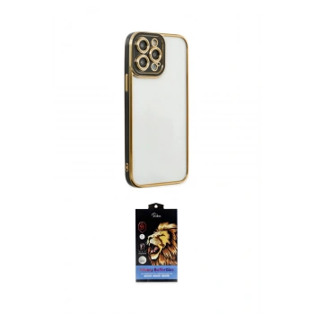 MARSİLYAN™- iPhone 14 Pro Max Kılıf Çekirdek Klasik Serisi - Siyah Buffer Hayalet Cam Ekran Koruyucu