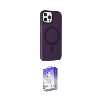 MARSİLYAN™- iPhone 14 Pro Max Kılıf Çekirdek Modern Prime - Siyah Bilvis 5in1 3D Magic Cam Ekran Koruyucu