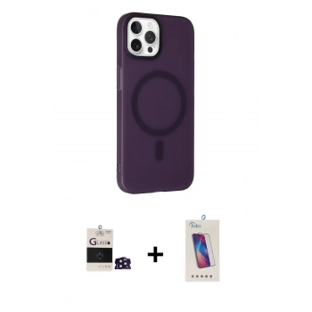 MARSİLYAN™- iPhone 14 Pro Max Kılıf Çekirdek Modern Prime - Siyah Joko 5D Cam + Bilvis Titan Kamera Lens - DNMR