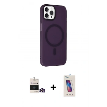 MARSİLYAN™- iPhone 14 Pro Max Kılıf Çekirdek Modern Prime - Siyah Joko 5D Cam + Bilvis Titan Kamera Lens - GD
