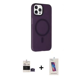 MARSİLYAN™- iPhone 14 Pro Max Kılıf Çekirdek Modern Prime - Siyah Joko 5D Cam + Bilvis Titan Kamera Lens - SH