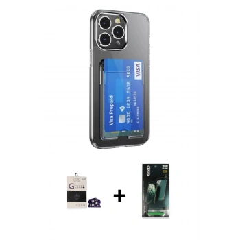 MARSİLYAN™- iPhone 14 Pro Max Kılıf Doruk Klasik Koleksiyonu - Siyah 360 Mat Full Body Arka Koruyucu + Bilvis Titan Kamera Lens - GS