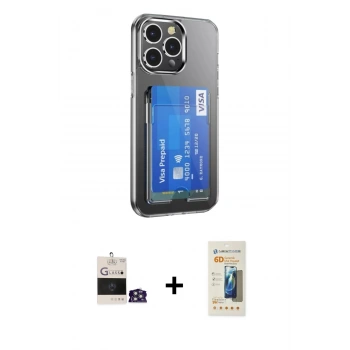 MARSİLYAN™- iPhone 14 Pro Max Kılıf Doruk Klasik Koleksiyonu - Siyah 6D Mat Seramik Hayalet Nano Ekran Koruyucu + Bilvis Titan Kamera Lens - GS