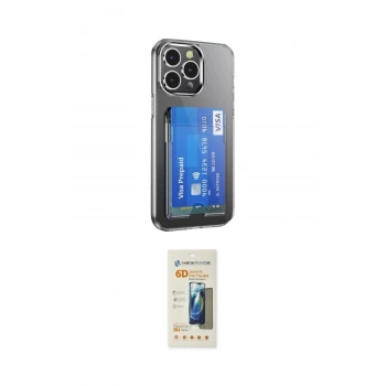 MARSİLYAN™- iPhone 14 Pro Max Kılıf Doruk Klasik Koleksiyonu - Siyah 6D Mat Seramik Hayalet Nano Ekran Koruyucu