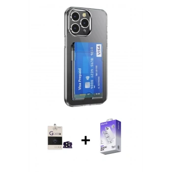 MARSİLYAN™- iPhone 14 Pro Max Kılıf Doruk Klasik Koleksiyonu - Siyah Bilvis 5in1 3D Magic Cam Ekran Koruyucu + Bilvis Titan Kamera Lens - SH