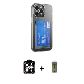MARSİLYAN™- iPhone 14 Pro Max Kılıf Doruk Klasik Koleksiyonu - Siyah Joko Magic 5D Hayalet Cam + PVD Metal Kamera Lens - TU