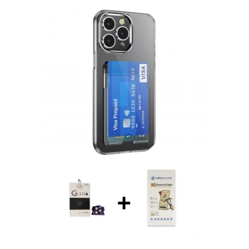 MARSİLYAN™- iPhone 14 Pro Max Kılıf Doruk Klasik Koleksiyonu - Siyah Mat Seramik Nano Ekran Koruyucu + Bilvis Titan Kamera Lens - GD