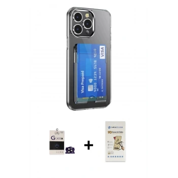 MARSİLYAN™- iPhone 14 Pro Max Kılıf Doruk Klasik Koleksiyonu - Siyah Mat Seramik Nano Ekran Koruyucu + Bilvis Titan Kamera Lens - DNMR