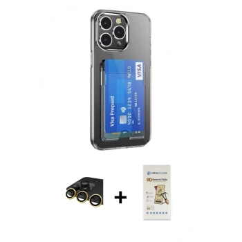 MARSİLYAN™- iPhone 14 Pro Max Kılıf Doruk Klasik Koleksiyonu - Siyah Mat Seramik Nano Ekran Koruyucu + Raze Metal Kamera Lens - GD