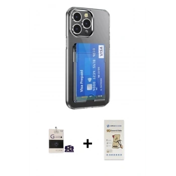 MARSİLYAN™- iPhone 14 Pro Max Kılıf Doruk Klasik Koleksiyonu - Siyah Mat Seramik Nano Ekran Koruyucu + Bilvis Titan Kamera Lens - GS
