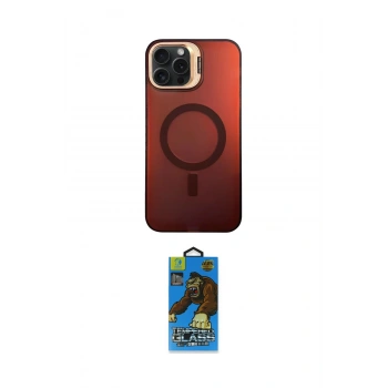 MARSİLYAN™- iPhone 14 Pro Max Kılıf Doruk Klasik Prime - Siyah 18D Cam Ekran Koruyucu