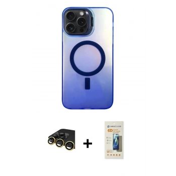 MARSİLYAN™- iPhone 14 Pro Max Kılıf Doruk Klasik Prime - Siyah 6D Mat Seramik Hayalet Nano Ekran Koruyucu + Raze Metal Kamera Lens - GD