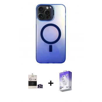 MARSİLYAN™- iPhone 14 Pro Max Kılıf Doruk Klasik Prime - Siyah Bilvis 5in1 3D Magic Cam Ekran Koruyucu + Bilvis Titan Kamera Lens - GS